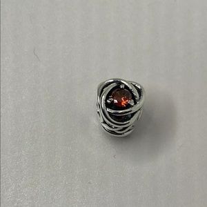 Authentic Pandora Silver 925 ALE July Birthstone Eternity Circle Charm 790065C01
